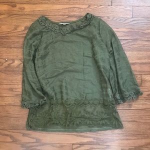 Lace Adiva top green Medium